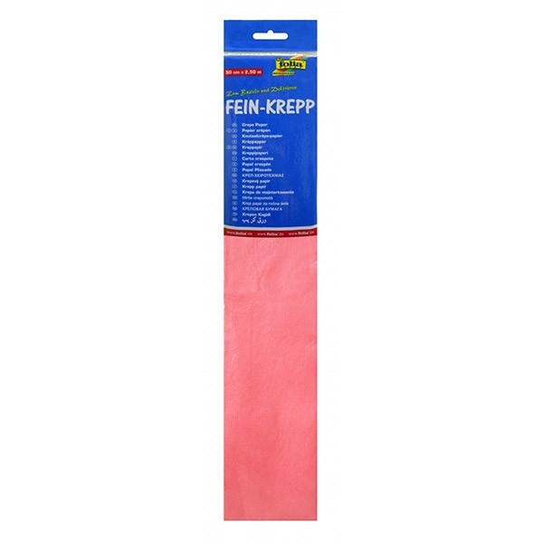 Folia papier crépon 250 x 50 cm - rose clair 222097 - 1