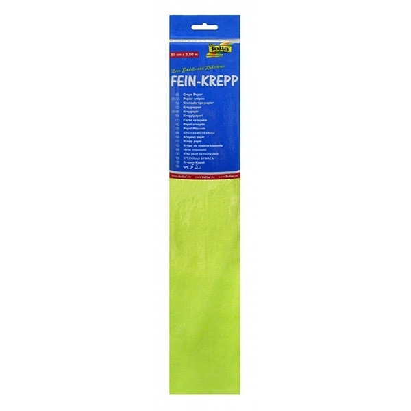 Folia papier crépon 250 x 50 cm - vert clair 222098 - 1