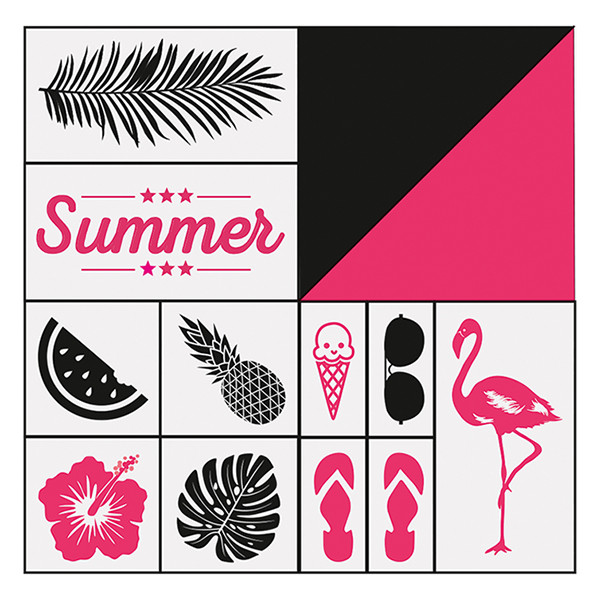 Folia set de tampons Summer (13 pièces) 222198 - 2