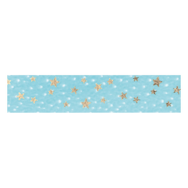 Folia washi ruban adhésif - étoiles or (15 mm x 5 m) 222235 - 1
