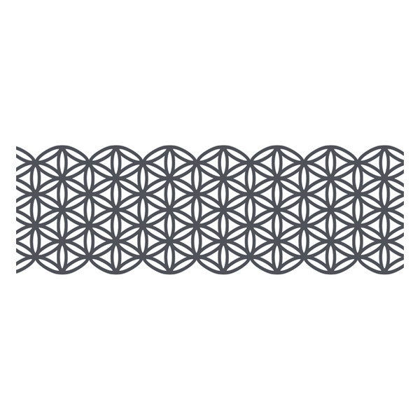 Folia washi ruban adhésif - gris fleurs (50 mm x 5 m) 222243 - 1