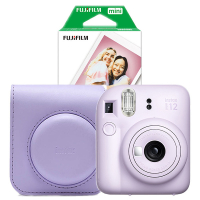 Fujifilm instax mini 12 pack avec étui et 20 feuilles de papier - violet 150883