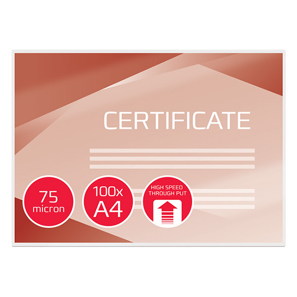 GBC pochette de plastification grande vitesse A4 brillante 2x75 microns (100 pièces) 207022 - 2