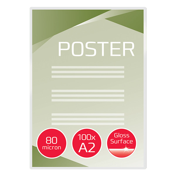 GBC pochette de plastification pour document A2 brillante 2x80 microns (100 pièces) 207585 - 2