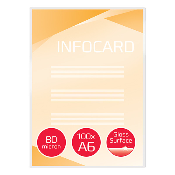 GBC pochette de plastification pour document A6 brillante 2x80 microns (100 pièces) 207595 - 2