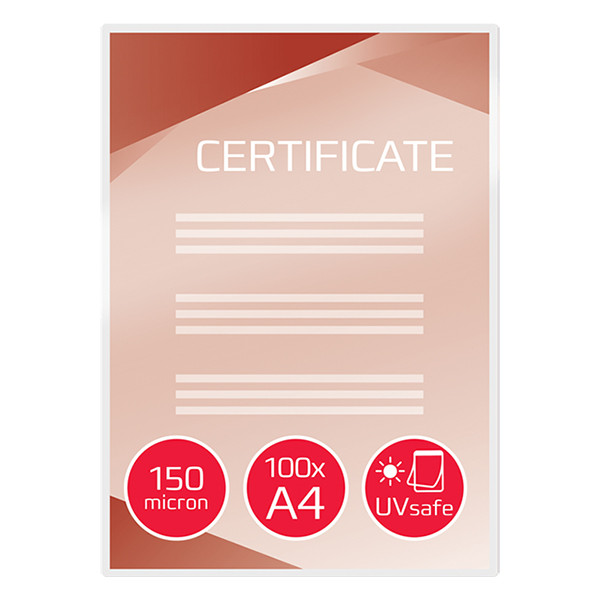 GBC pochette de plastification résistante aux UV A4 brillante 2x150 microns (100 pièces) 207629 - 2