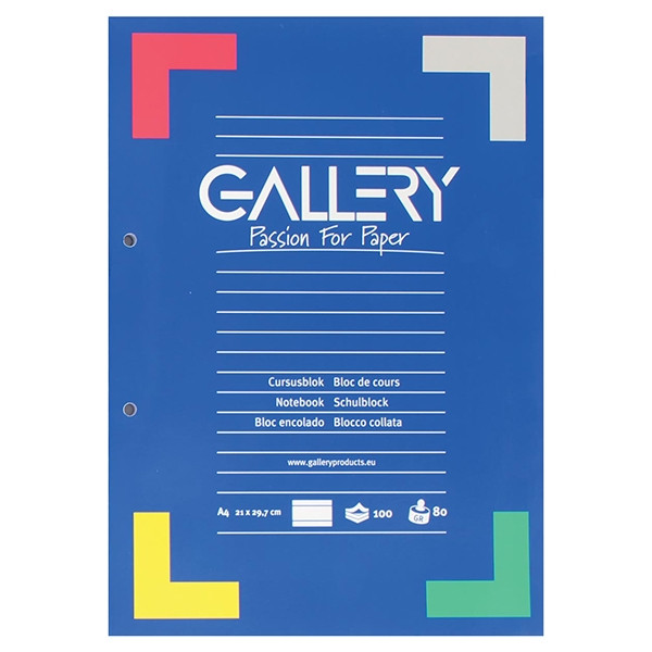 Gallery bloc de cours A4 ligné 80 g/m² 100 feuilles 400637 - 1