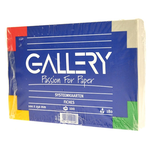 Gallery fiche Bristol vierge 150 x 100 mm (100 pièces) - blanc 400584 - 1