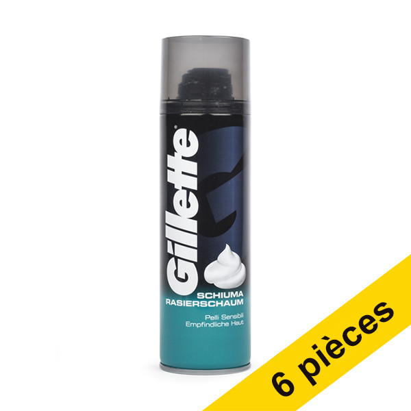 Offre : 6x Gillette Sensitive Skin mousse à raser (200 ml) SGI00109 - 1