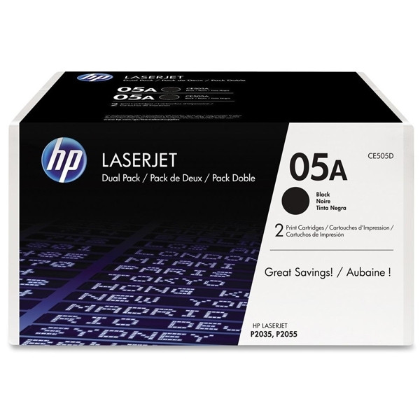 HP 05A (CE505D) toner duopack (d'origine) - noir 054770 - 1