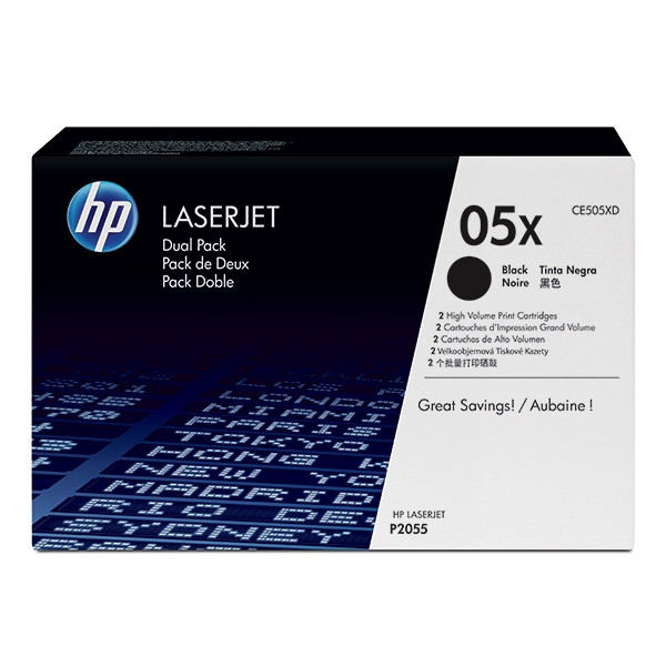 HP 05XD (CE505XD) multipack double toner haute capacité (d'origine) - noir 054074 - 1