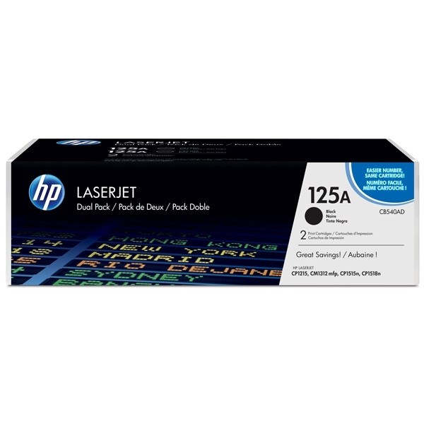 HP 125A (CB540AD) toner duopack (d'origine) - noir 054116 - 1