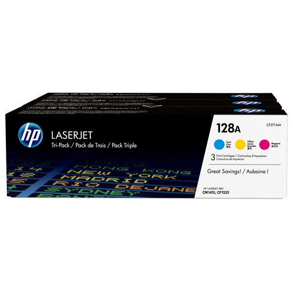 HP 128A (CF371AM) multipack (d'origine) - cyan/magenta/jaune 054760 - 1