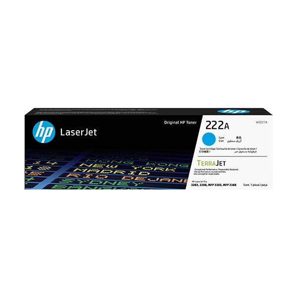 HP 222A (W2221A) toner (d'origine) - cyan 093354 - 1
