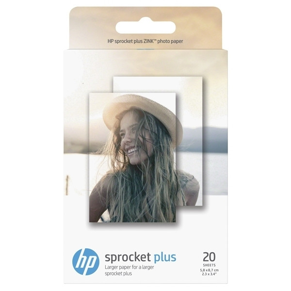 HP 2LY72A ZINK Sprocket Plus/Select papier photo auto-adhésif 5,8 x 8,7 cm (20 feuilles) 151142 - 1