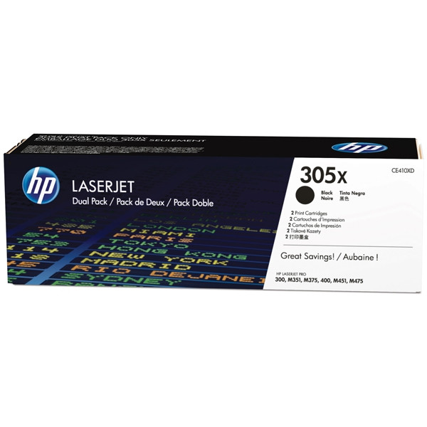HP 305X (CE410XD) toner duopack (d'origine) - noir 054768 - 1