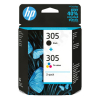 HP 305 (6ZD17AE) multipack (d&#039;origine) - noir + couleur 093126