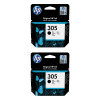 HP 305 (6ZD18AE) cartouche d'encre pack double (d'origine) - noir
