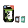 HP 338 + HP 343 (SD449EE) pack double cartouche d&#039;encre (d&#039;origine) - noir et couleur 044160