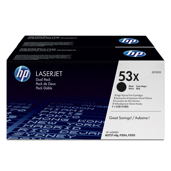 HP 53XD (Q7553XD) Pack double toner haute capacité (d'origine) - noir 054078 - 1