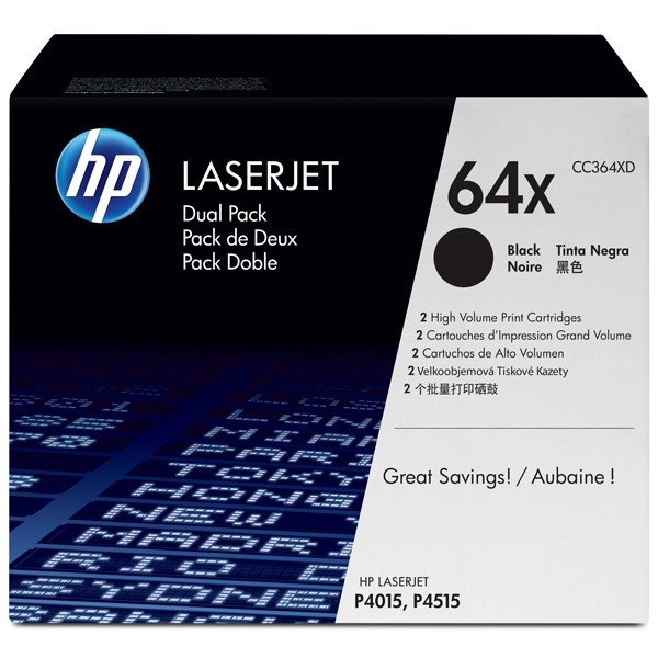 HP 64XD (CC364XD) multipack double toner noir haute capacité (d'origine) 039910 - 1