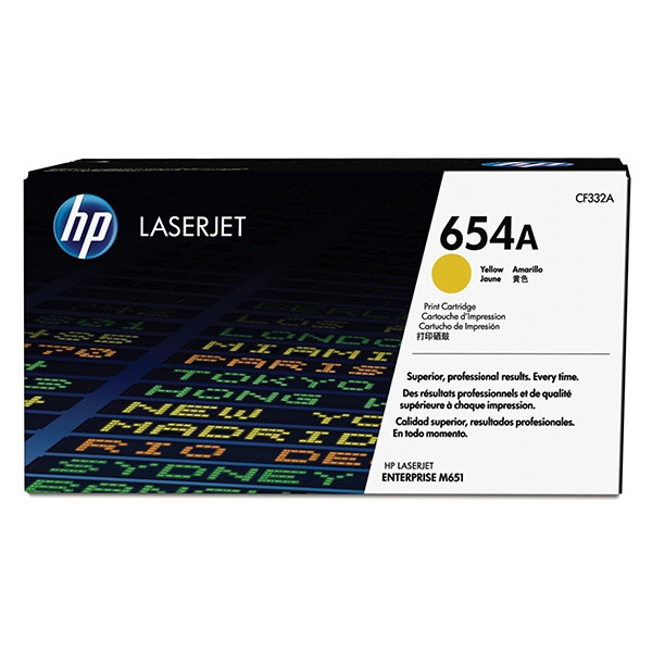HP 654A (CF332A) toner (d'origine) - jaune 054796 - 1
