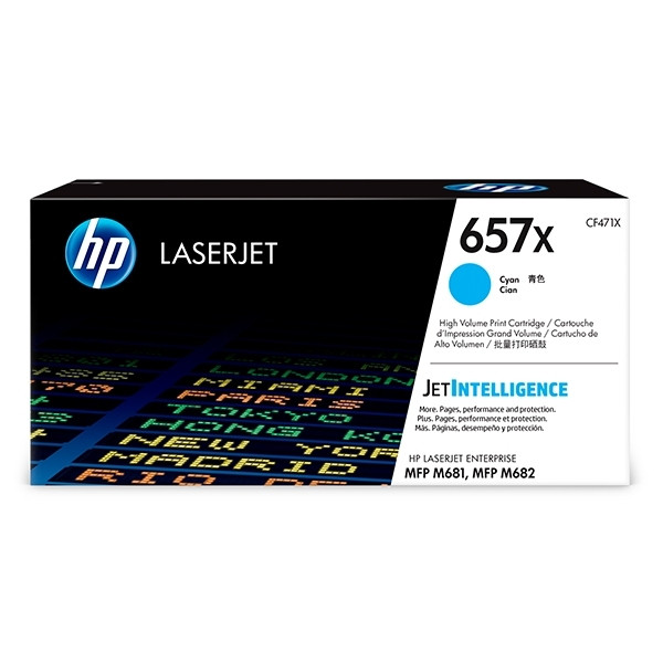 HP 657X (CF471X) toner haute capacité (d'origine) - cyan 055176 - 1