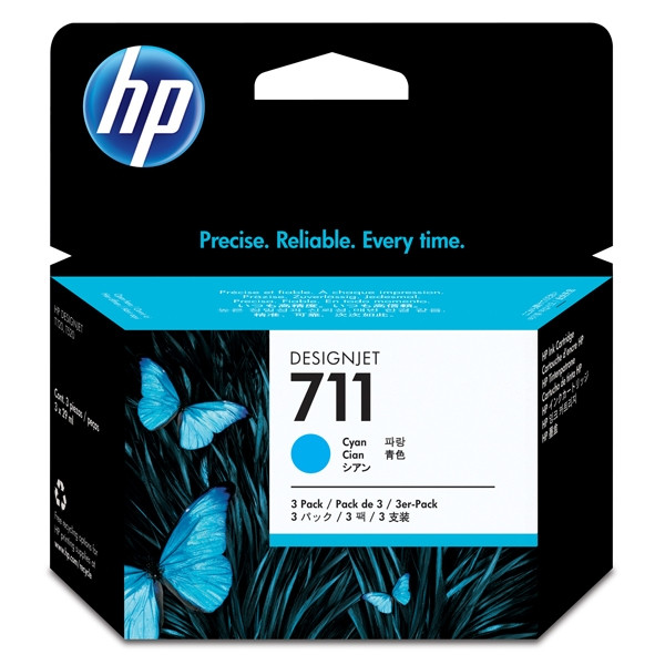 HP 711 (CZ134A) multipack 3 cartouches (d'origine) - cyan 044204 - 1