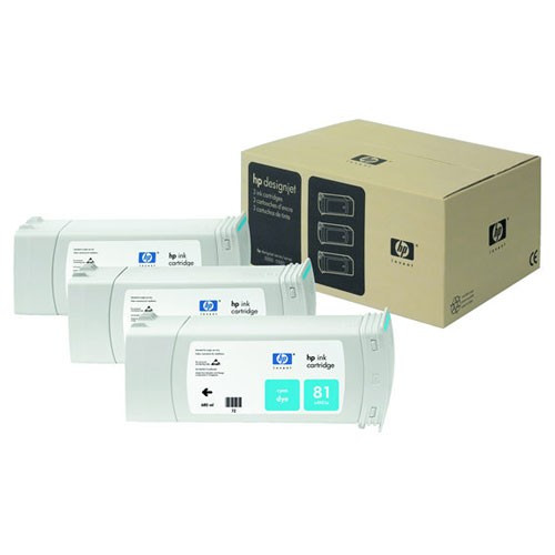 HP 81 (C5067A) multipack cyan 3 pièces (d'origine) 031455 - 1