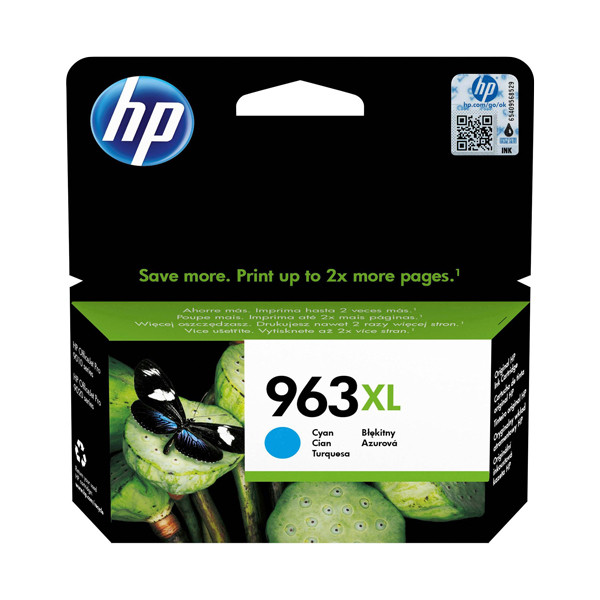 HP 963XL (3JA27AE) cartouche d'encre haute capacité (d'origine) - cyan 055384 - 1