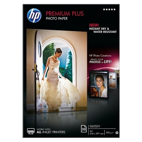 HP CR672A Premium Plus papier photo brillant 300 g/m² A4 (20 feuilles) 064960 - 1