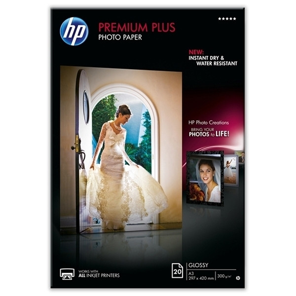 HP CR675A Premium Plus Glossy papier photo 300 g/m² A3 (20 feuilles) 064896 - 1