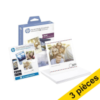 Offre : 3x HP W2G60A papier photo instantané auto-adhésif pour médias sociaux 265 g/m² 10 x 13 cm (25 feuilles) 151141
