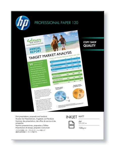 HP Q6593A Professional papier mat 120 g/m² A4 (200 feuilles) 064800 - 1