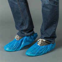 HY@PRO CPE couvre-chaussures fabriqués mécaniquement 4 grammes (100 pièces) - bleu SHY00541