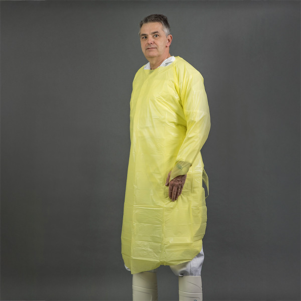 HY@PRO CPE tablier à manches 100 x 125 cm (1 pièce) - jaune SHY00649 - 1