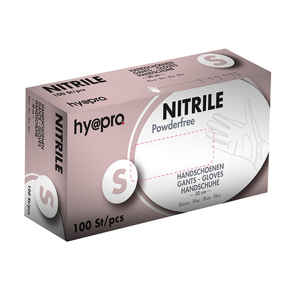 HY@PRO Medial gants en nitrile sans poudre S (6,2 grammes, 30 cm, 100 pièces) - bleu SHY00010 - 1