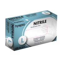 HY@PRO Medical Accelerator Free gants en nitrile sans poudre L (3,5 grammes, 24 cm, 100 pièces) - bleu SHY00024