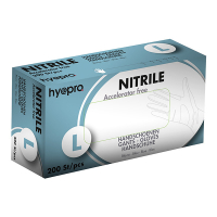 HY@PRO Medical Accelerator Free gants en nitrile sans poudre L (3,5 grammes, 24 cm, 200 pièces) - bleu SHY00032