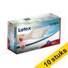 Offre : 10 x HY@PRO gants en latex S poudrés (5 grammes, 24 cm, 100 pièces) - blanc SHY00189 - 1