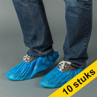 Offre : 10x HY@PRO CPE couvre-chaussures fabriqués mécaniquement 4 grammes (100 pièces) - bleu