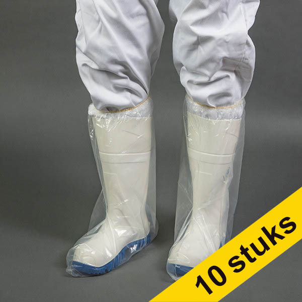 Offre : 10x HY@PRO LDPE surbottes transparentes 14g 44×38 cm (50 pièces) SHY00566 - 1