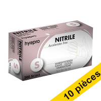 Offre : 10x HY@PRO Medical Accelerator Free gants en nitrile sans poudre S (3,5 grammes, 24 cm, 200 pièces) - bleu