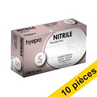Offre : 10x HY@PRO Medical gants en nitrile sans poudre S (6,2 grammes, 30 cm, 100 pièces) - bleu