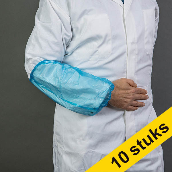 Offre : 10x HY@PRO PE manche de protection fabriquée mécaniquement 3 grammes (20 x 40 cm, 100 pièces) - bleu SHY00520 - 1