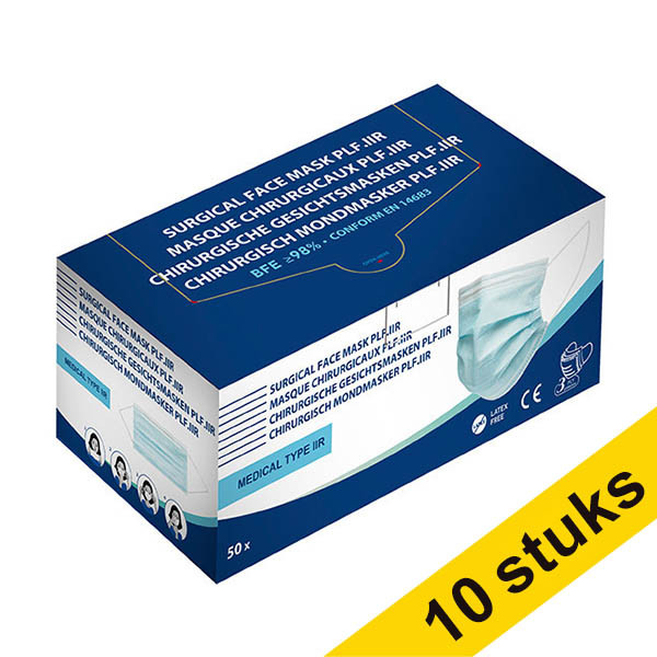 Offre : 10x HY@PRO masque médical non tissé de type IIR avec élastiques (50 pièces) SHY00493 - 1
