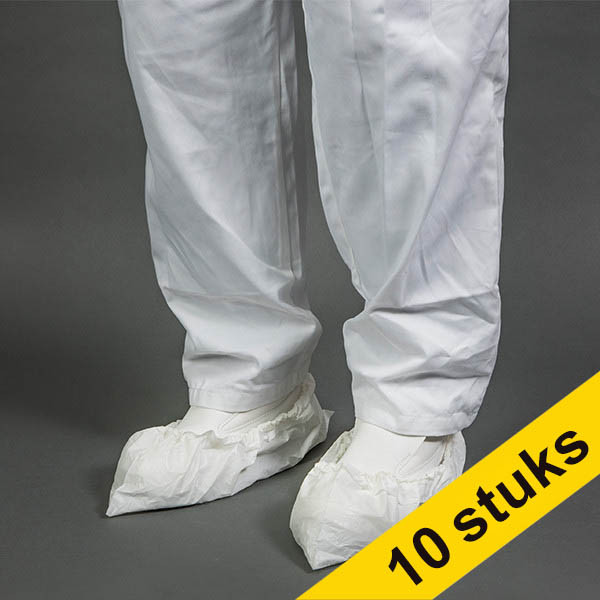 Offre : 10x HY@PRO non-tissé/CPE couvre-chaussures antidérapants (50 pièces) - blanc SHY00560 - 1