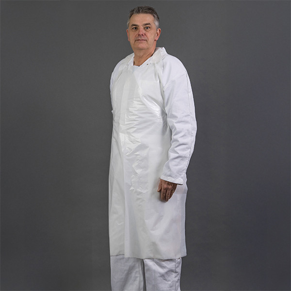 HY@PRO PE tablier gaufré 69 x 107 cm 16µ (100 pièces) - blanc SHY00601 - 1