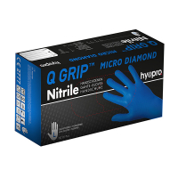 HY@PRO Q Grip Micro Diamond gants en nitrile sans poudre L (29 cm, 50 pièces) - bleu SHY00180