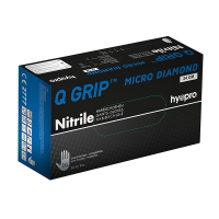 HY@PRO Q Grip Micro Diamond gants en nitrile sans poudre XXXL (24 cm, 50 pièces) - bleu SHY00174